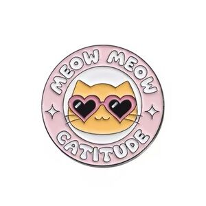 $2 CAT PIN/BROOCH. ENAMEL/METAL. NEW. $2 WITH ANY $10 ORDER OR MORE